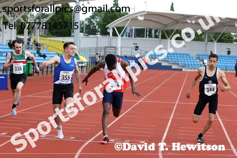 Mens under-20s 200 metres, Northern Senior and Under-20s Champs., SportsCity, Manchester. Photo: David T. Hewitson/Sports for All Pics